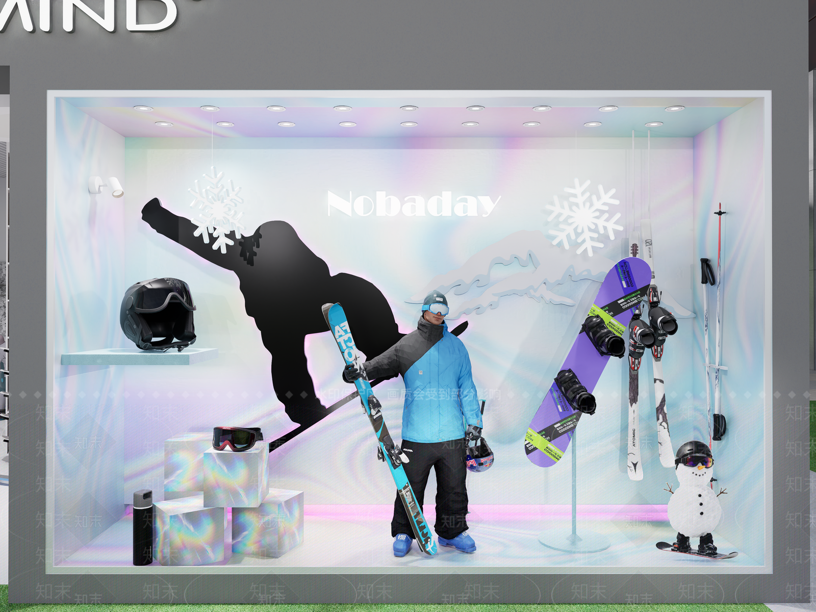 现代美式商业展厅SU模型下载【ID:1204373253】