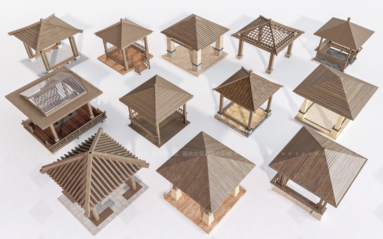 现代景观亭SU模型下载【ID:1204375575】