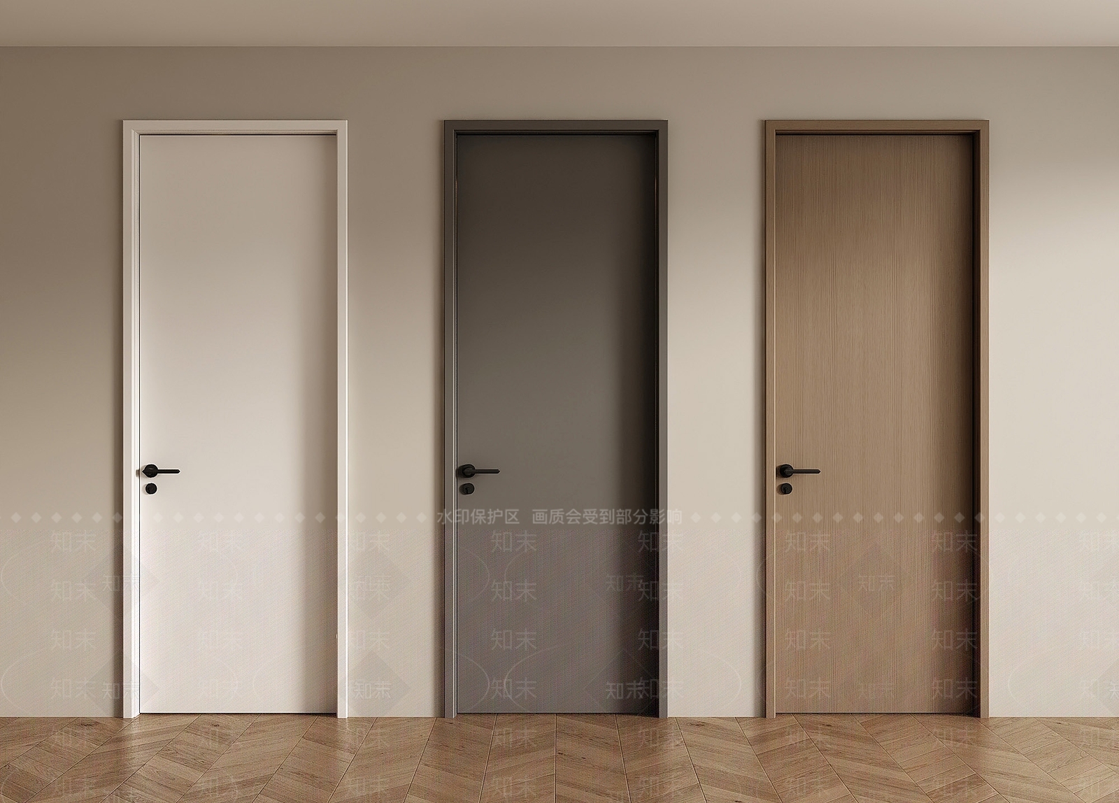 现代单开门3D模型下载【ID:1204376173】