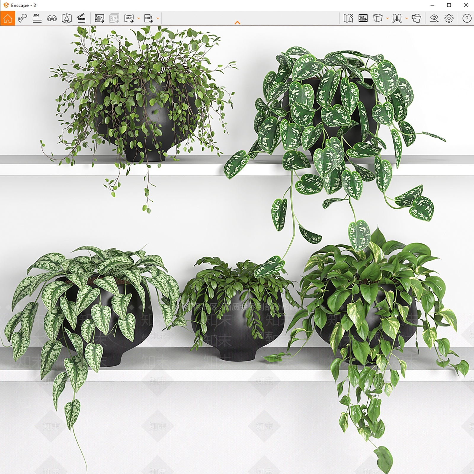 绿植SU模型下载【ID:1204376823】