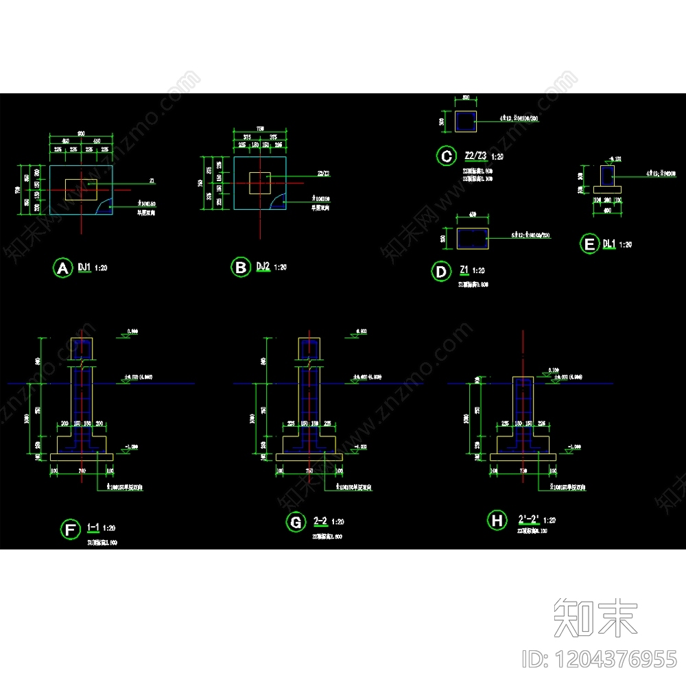 现代中式亭子图库cad施工图下载【ID:1204376955】