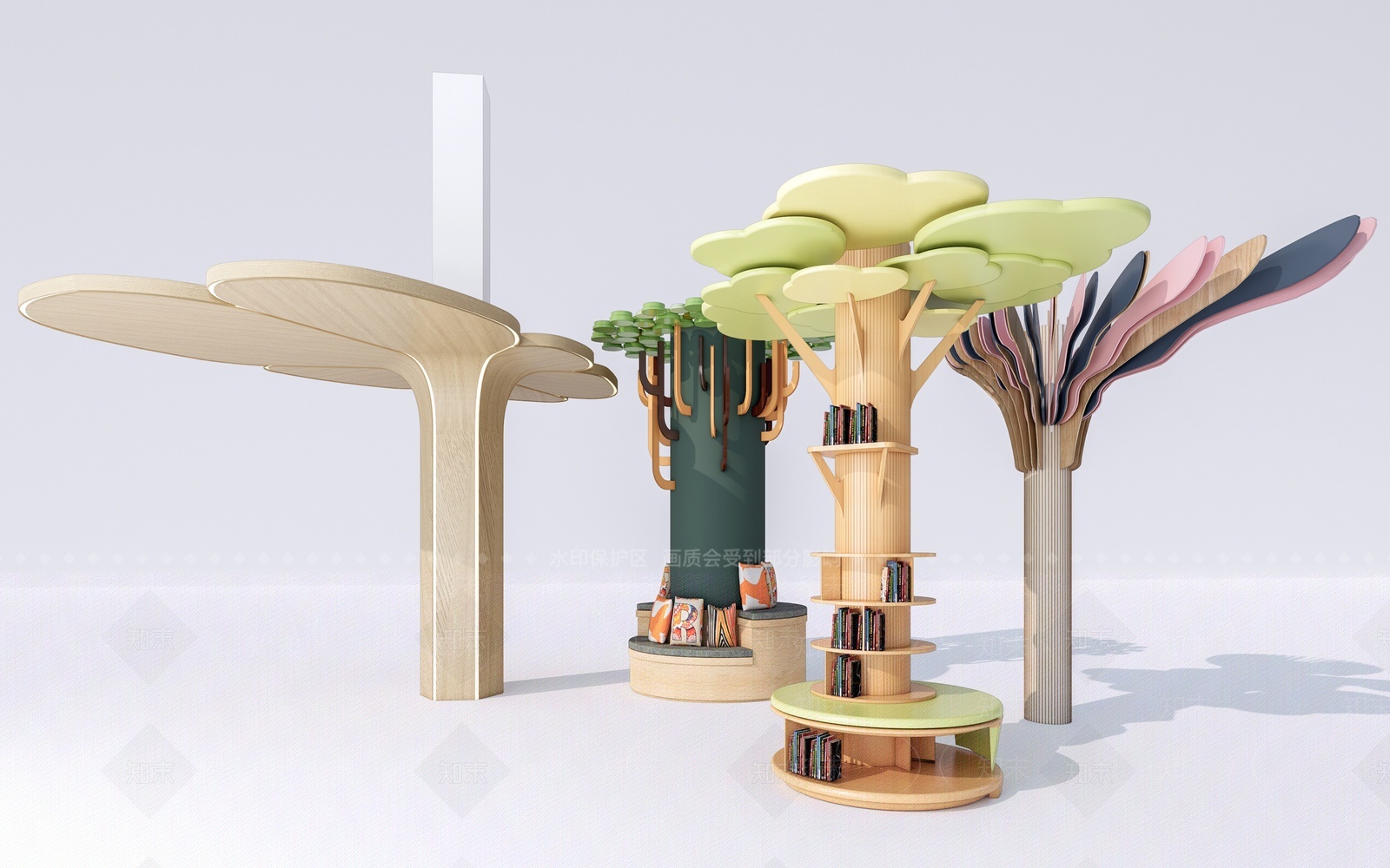 现代装饰柱SU模型下载【ID:1204377388】