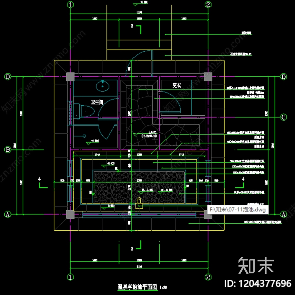 中式现代亭子图库cad施工图下载【ID:1204377696】