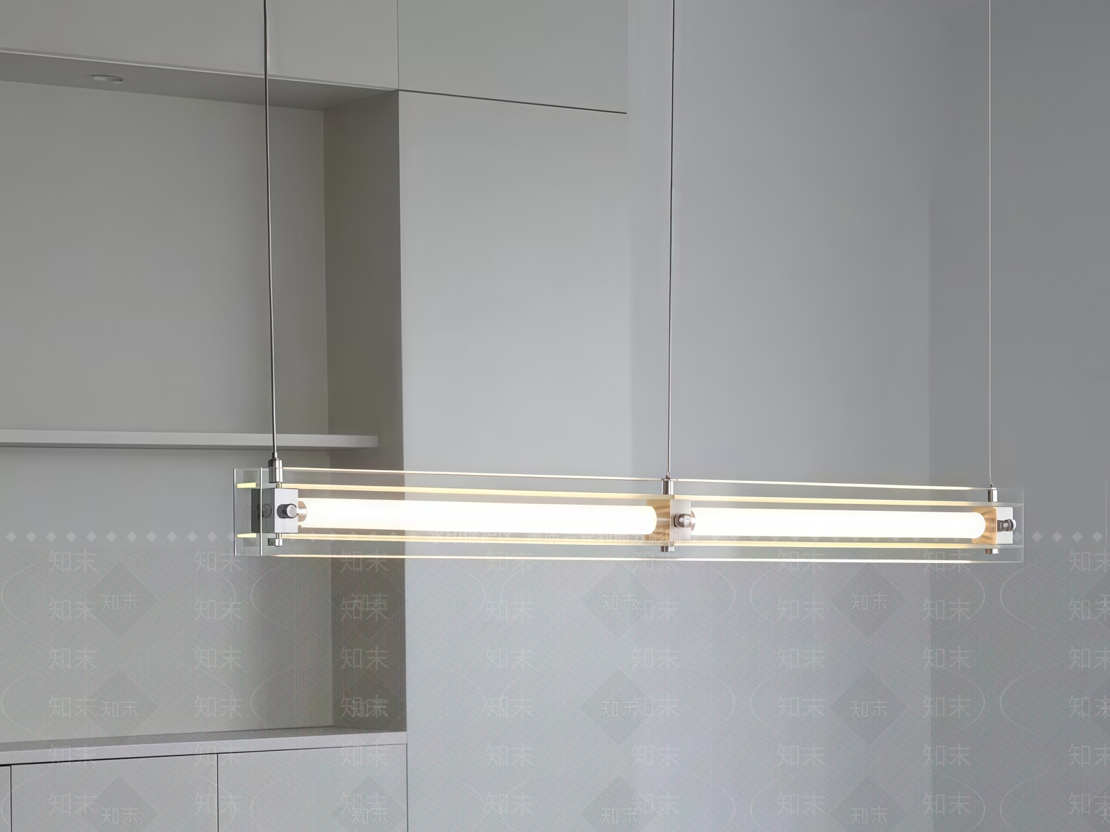 长条吊灯3D模型下载【ID:1204378608】