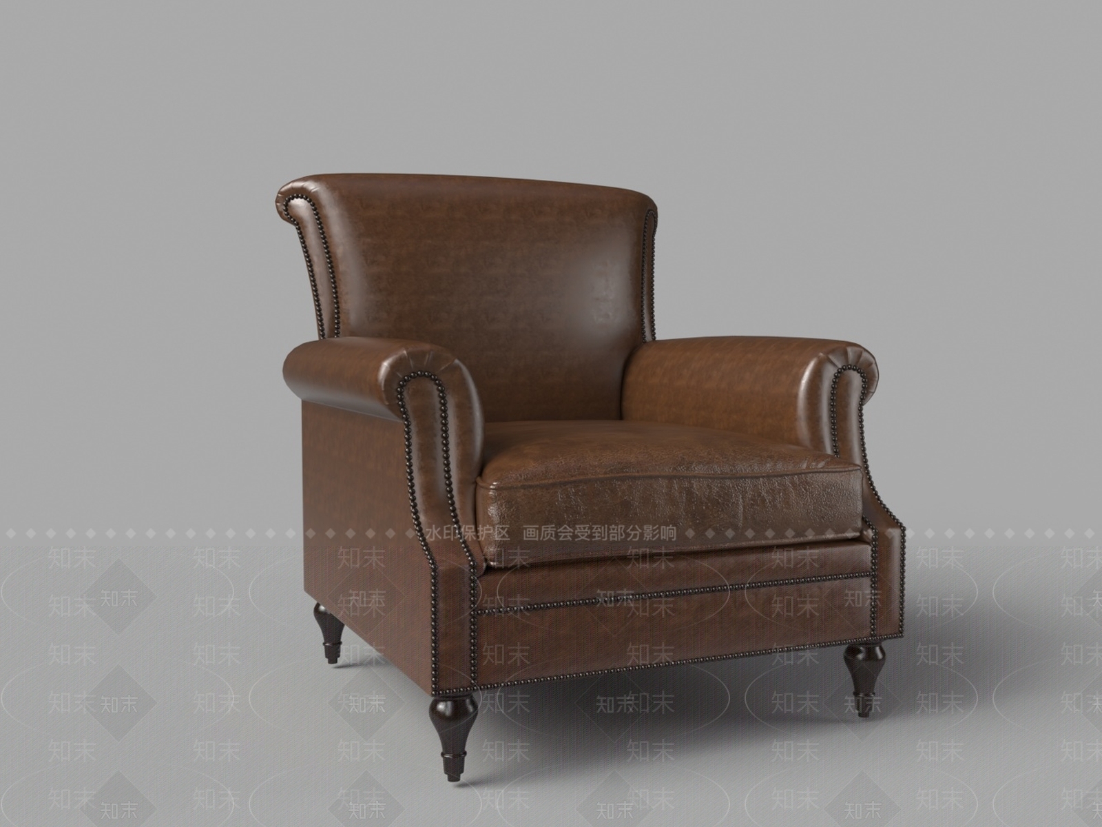 欧式单人沙发3D模型下载【ID:1204379315】