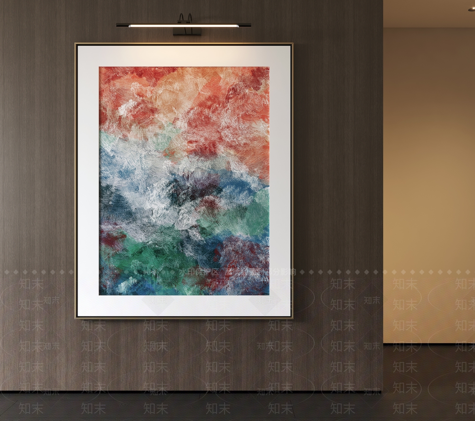 现代极简抽象挂画3D模型下载【ID:1204379428】