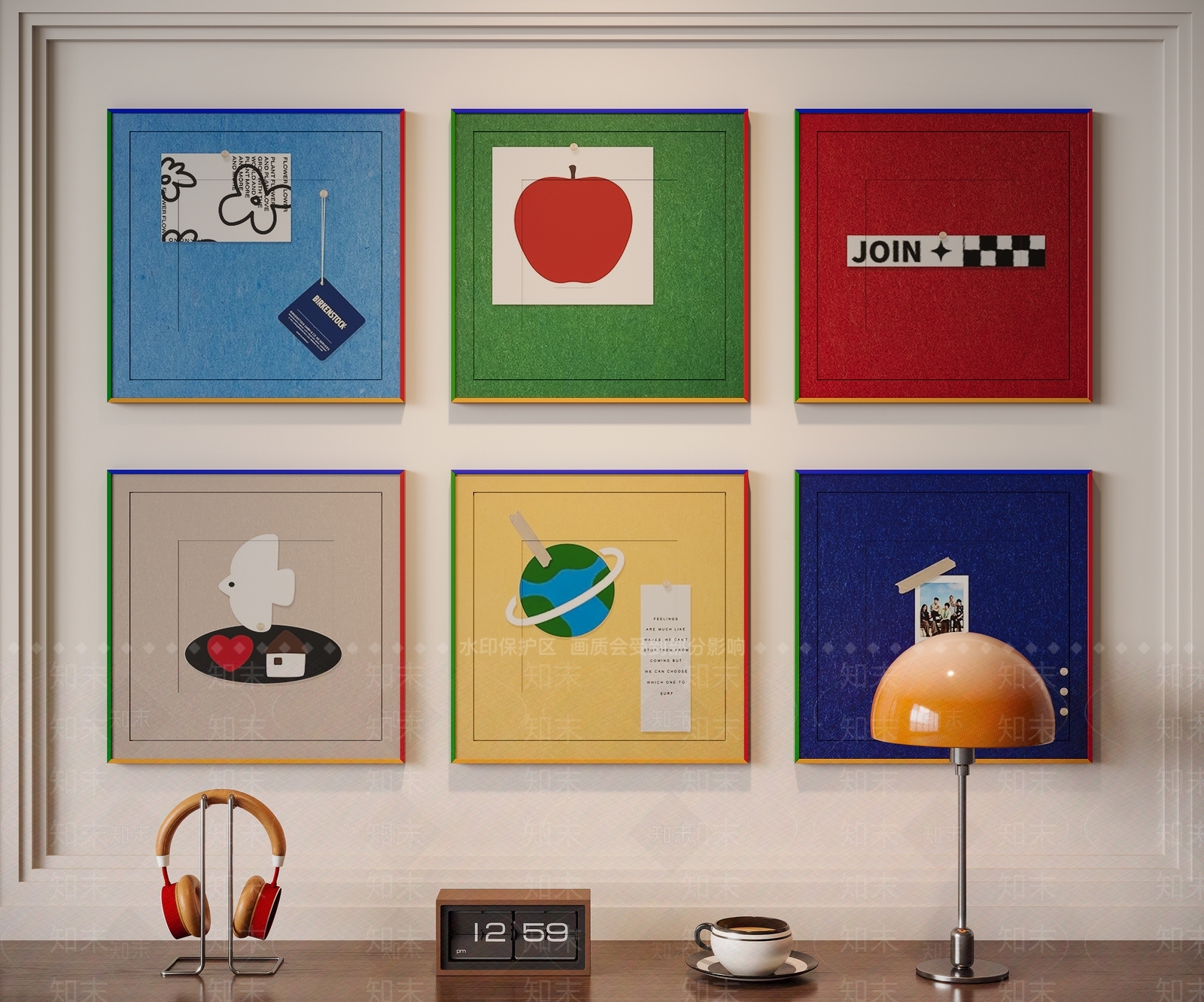 现代挂画SU模型下载【ID:1204380887】