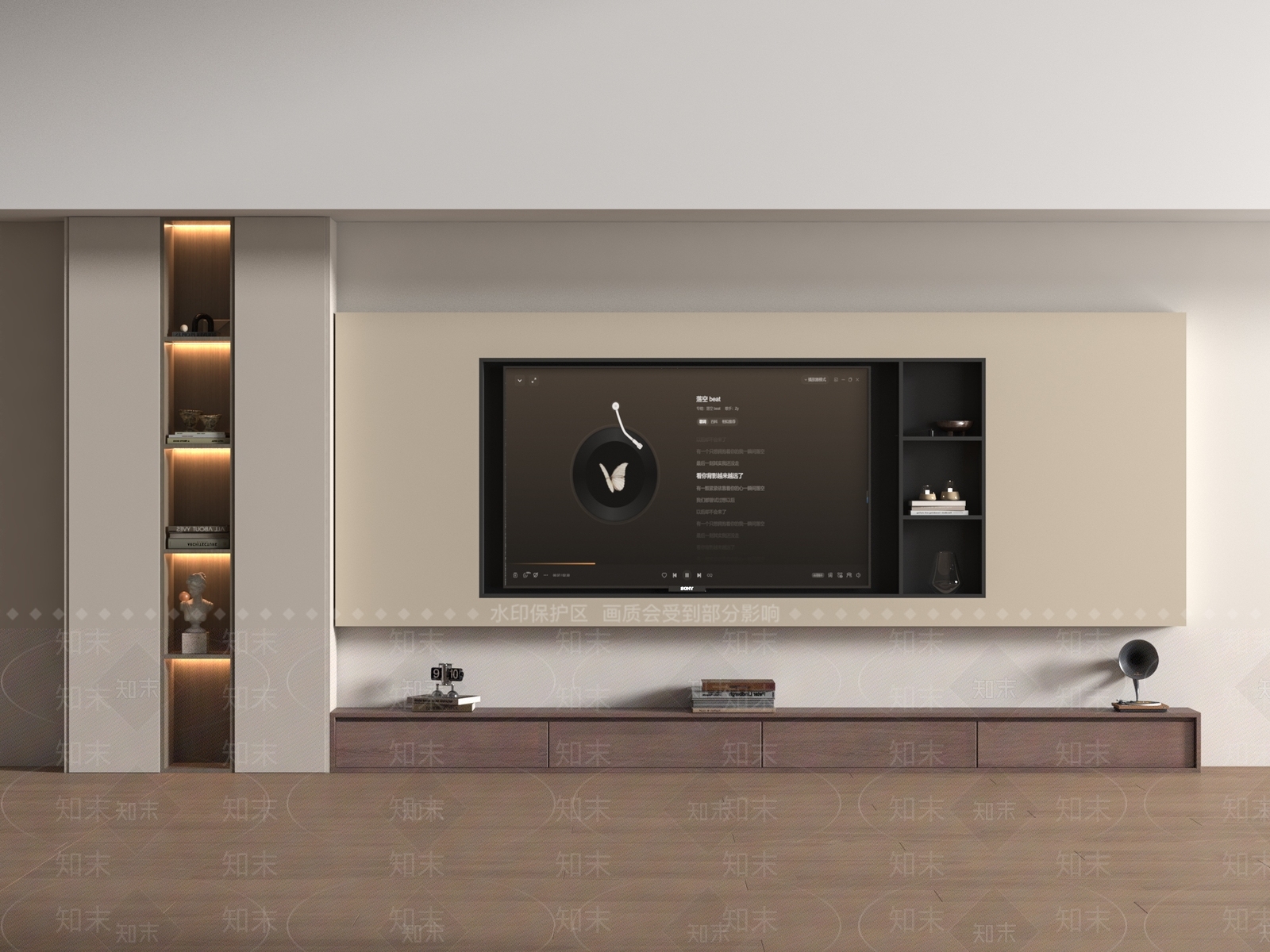 现代背景墙SU模型下载【ID:1204381487】