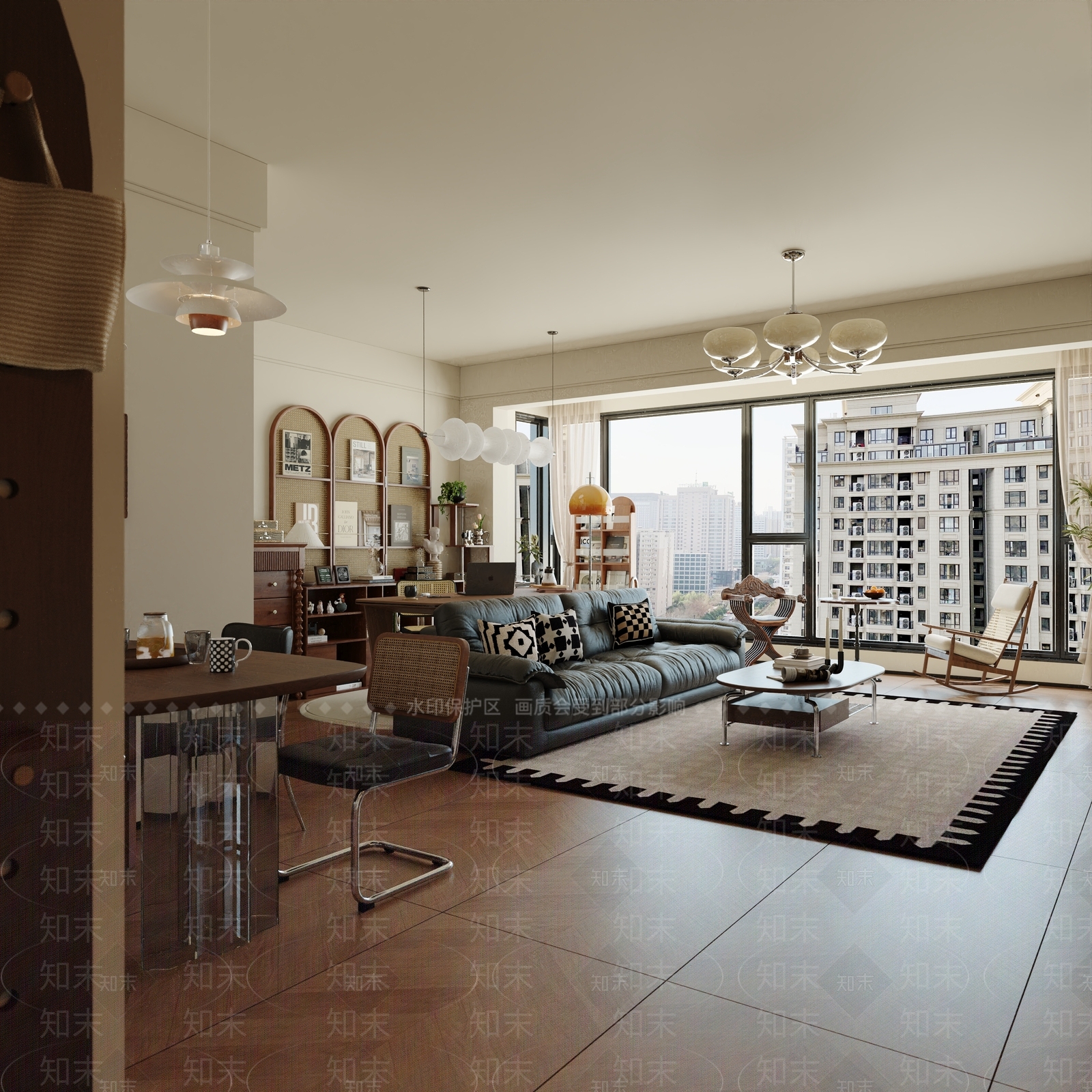 中古法式家居客厅3D模型下载【ID:1204382393】