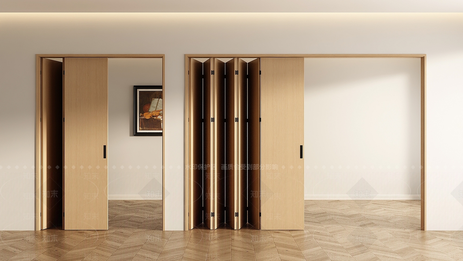 现代折叠门3D模型下载【ID:1204382843】