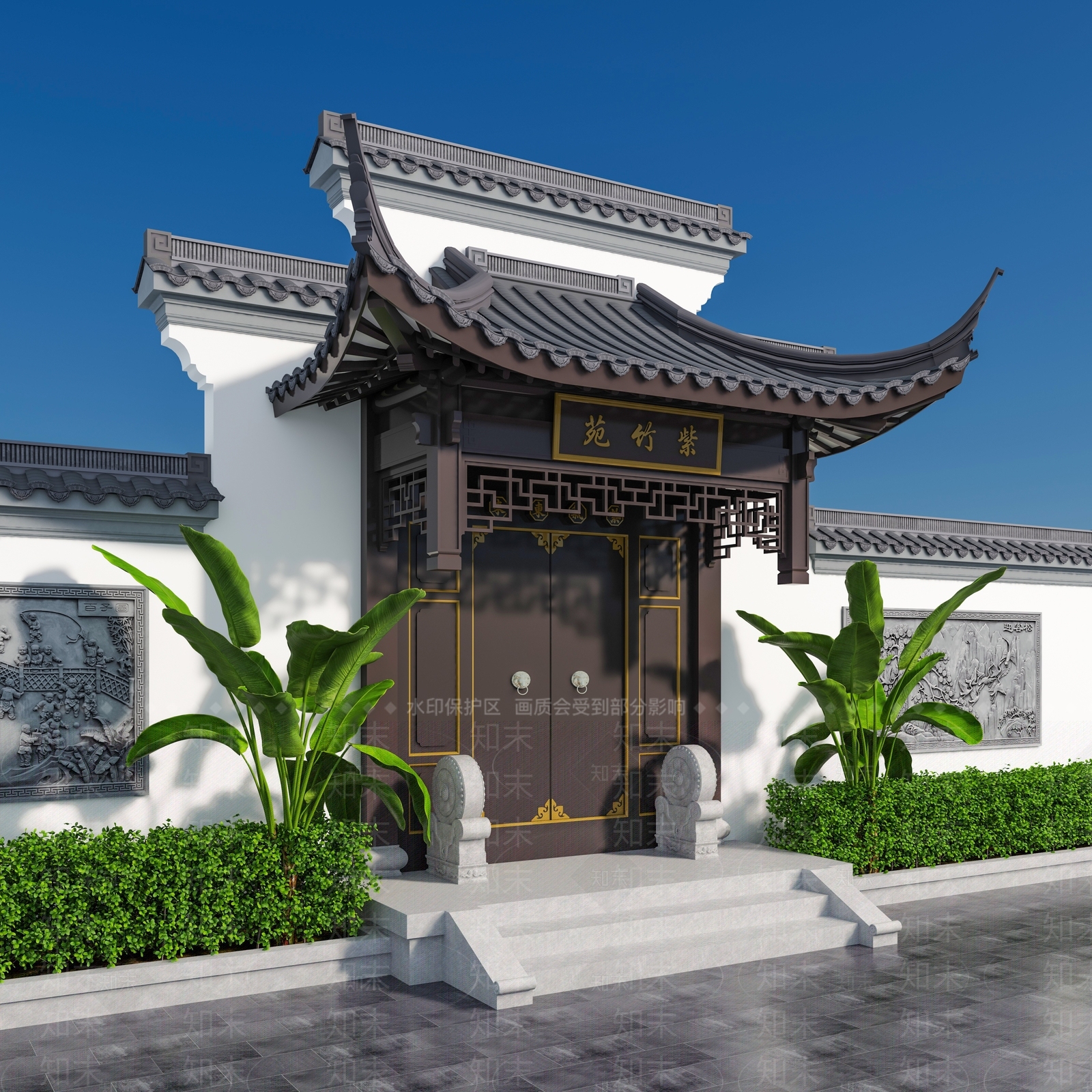 中式新中式古建3D模型下载【ID:1204384723】