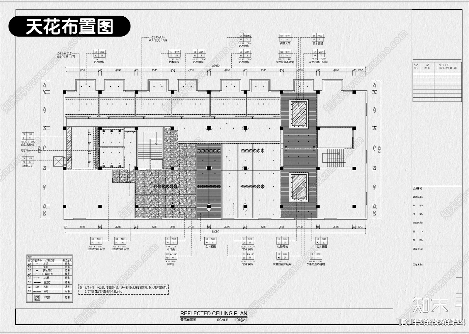 现代棋牌室cad施工图下载【ID:1204390524】