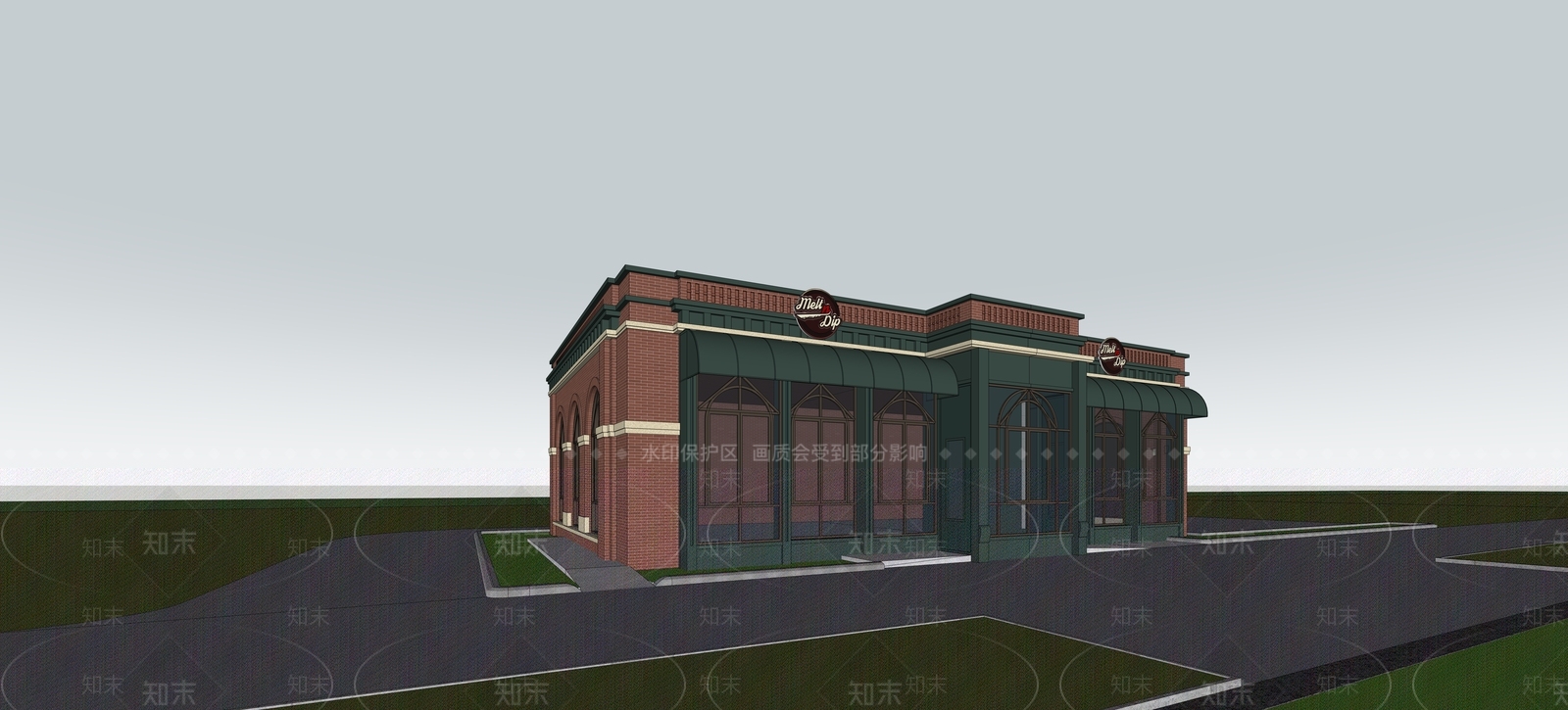 欧式风格建筑SU模型下载【ID:1204392011】