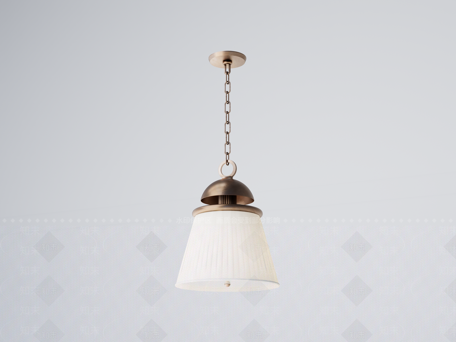 美式轻奢床头吊灯SU模型下载【ID:1204392181】