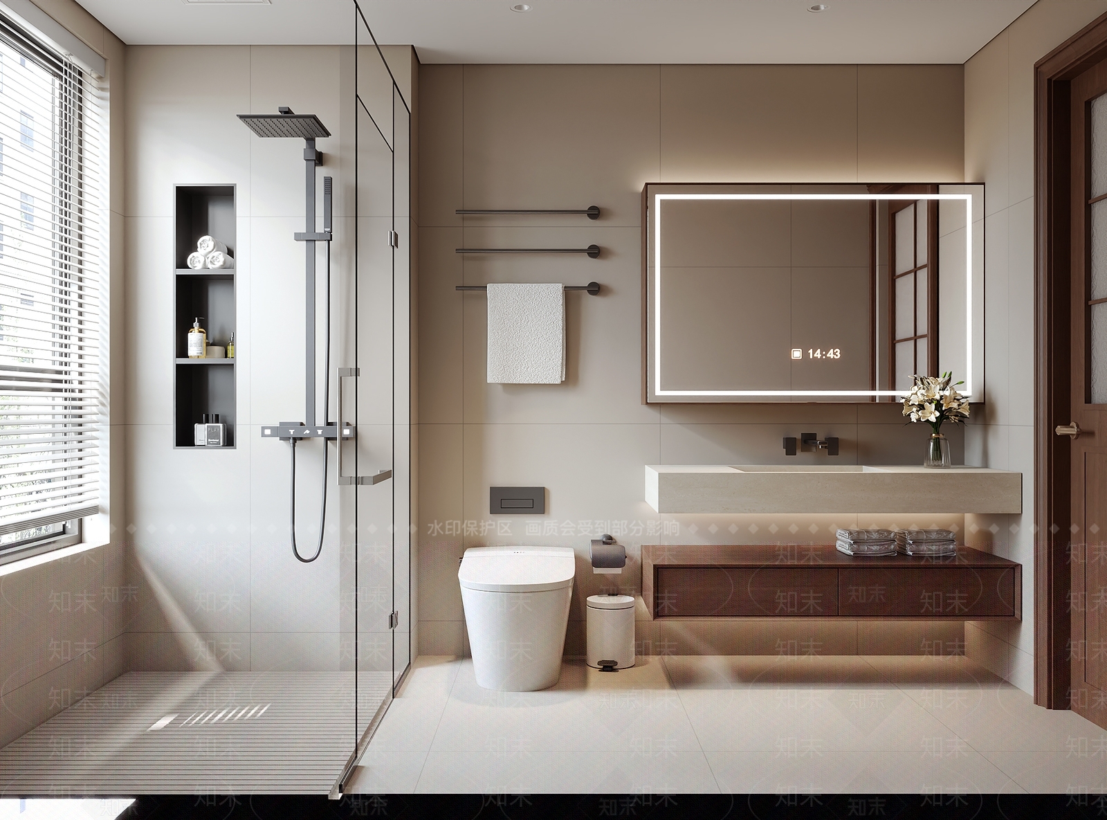 现代卫生间3D模型下载【ID:1204392295】