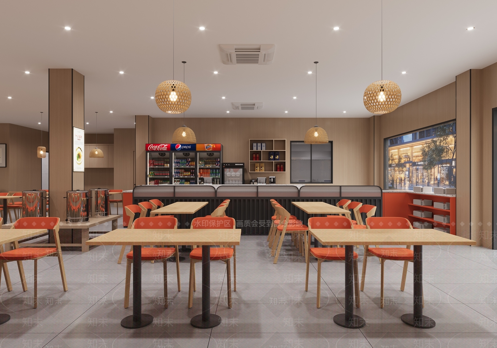 现代快餐店3D模型下载【ID:1204393797】