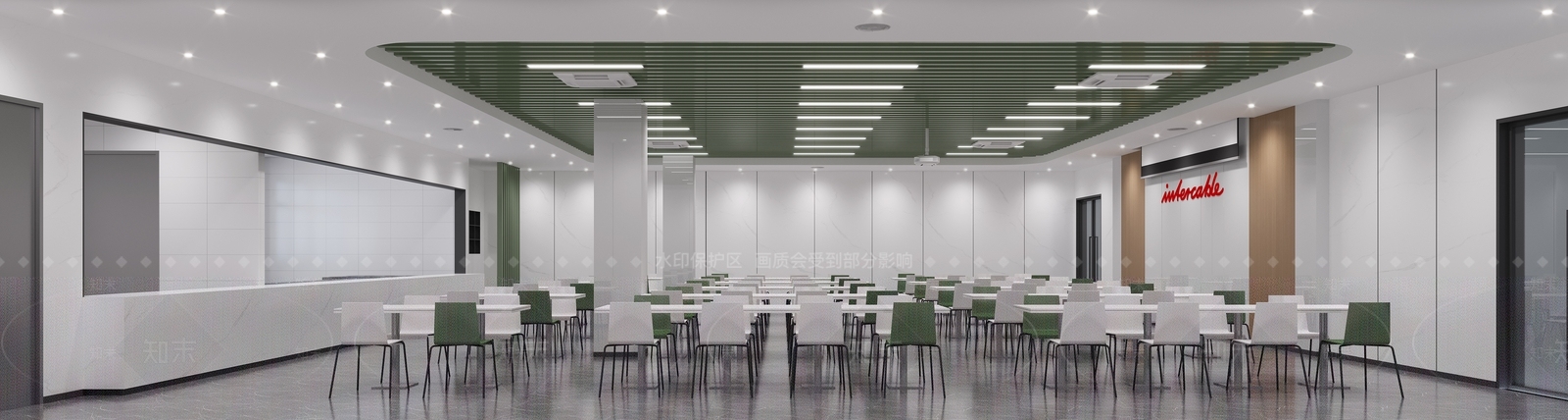 现代食堂3D模型下载【ID:1204393917】