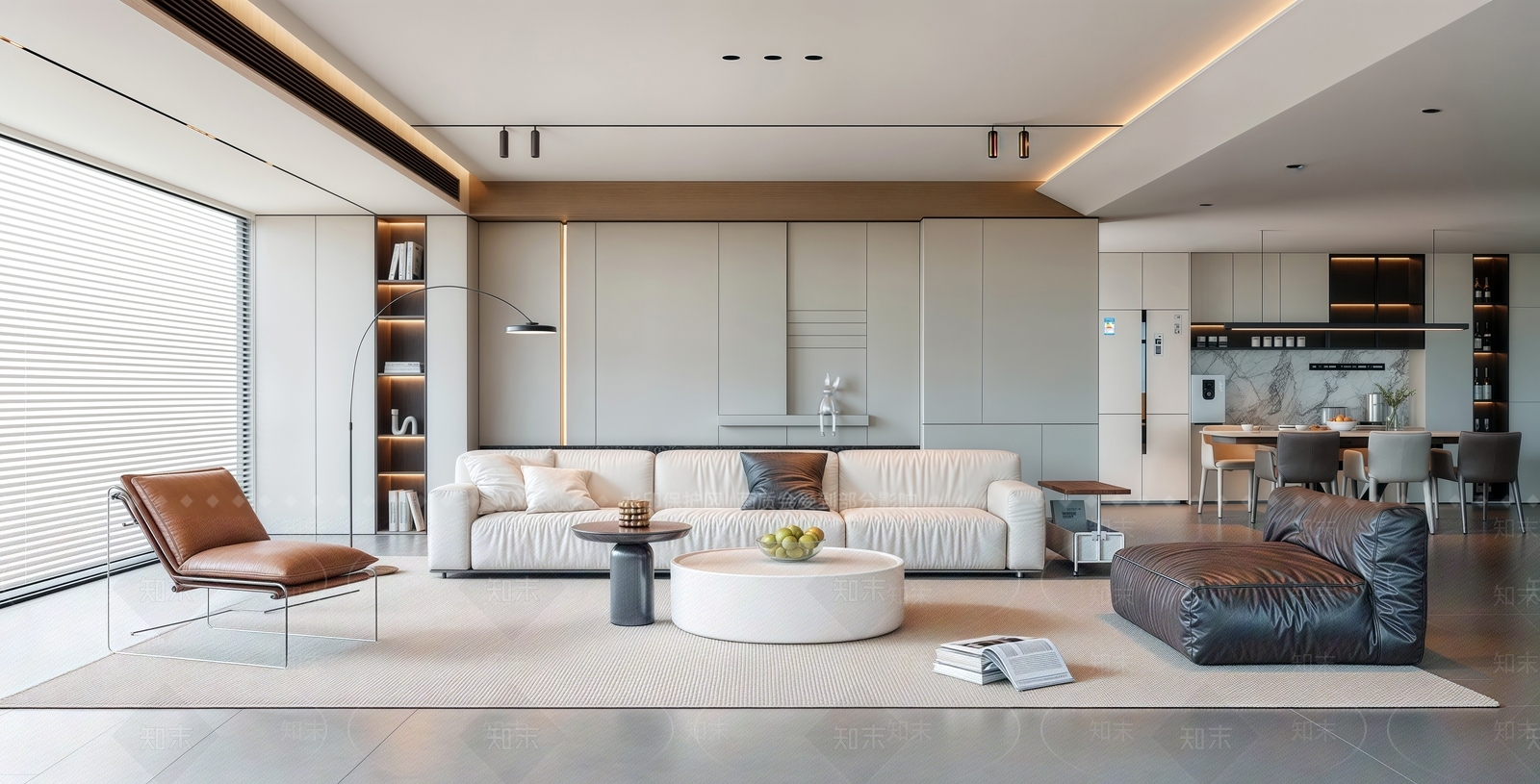 现代简约客餐厅3D模型下载【ID:1204484746】