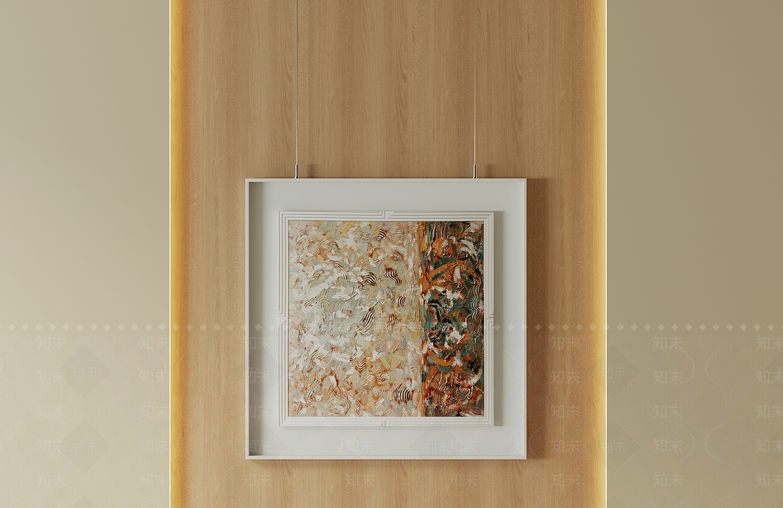 现代极简抽象挂画3D模型下载【ID:1204398125】