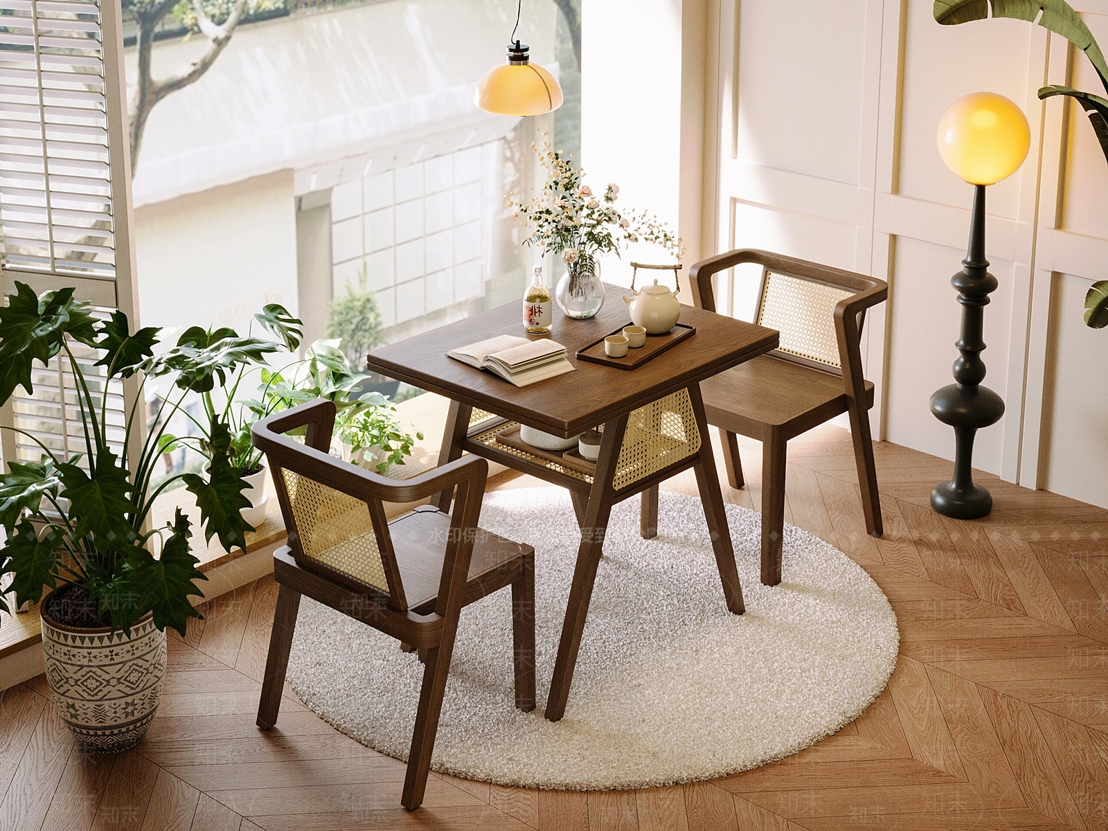 复古中古阳台3D模型下载【ID:1204398455】