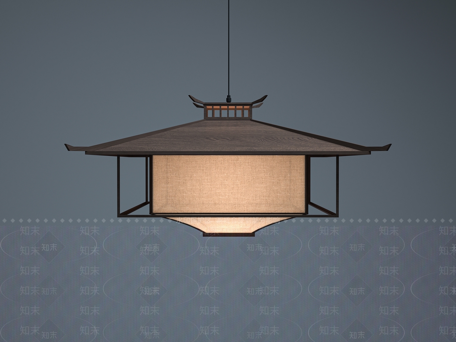 新中式吊灯3D模型下载【ID:1204399371】