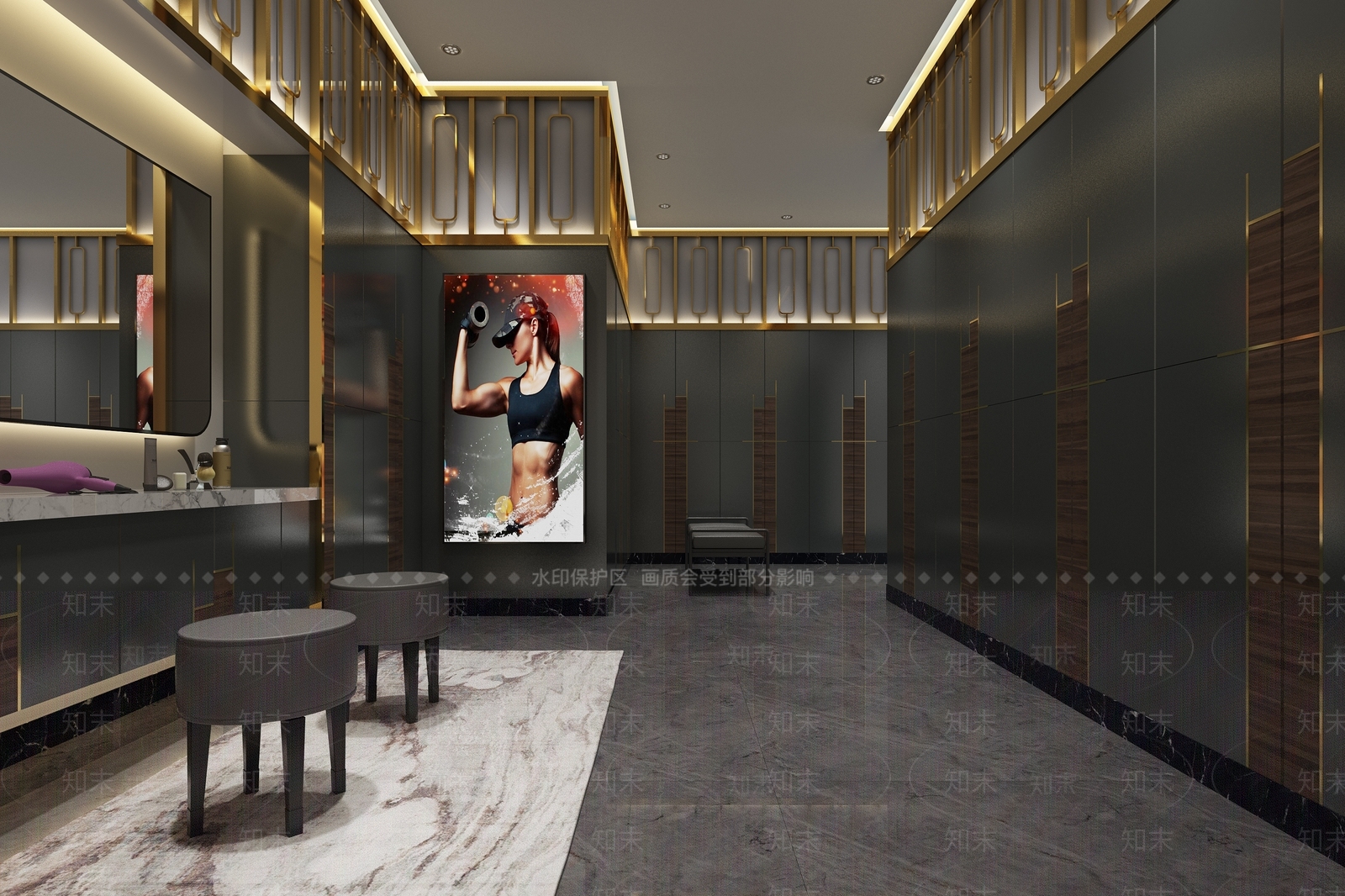 工业健身房3D模型下载【ID:1204400542】