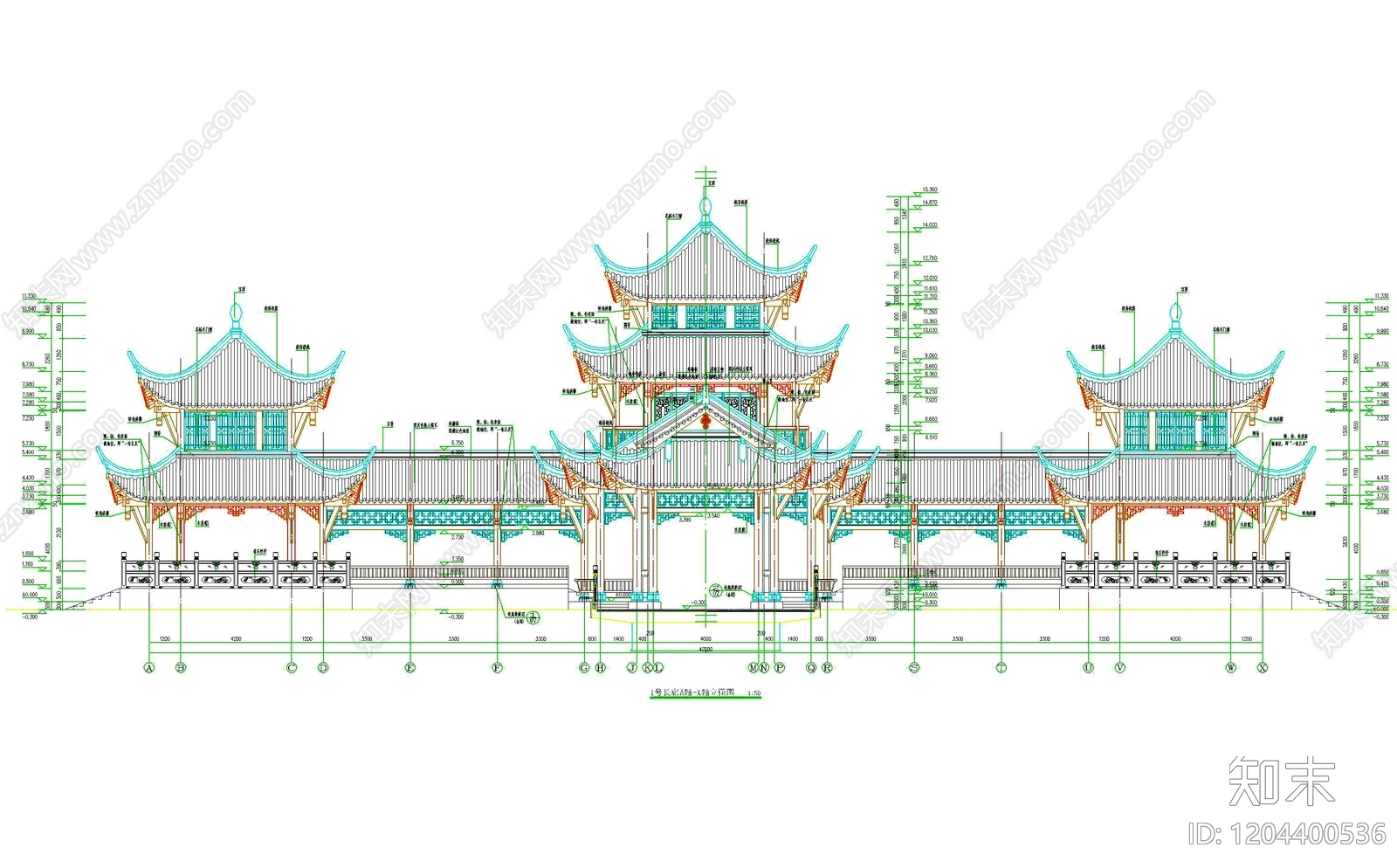 其他古建筑cad施工图下载【ID:1204400536】