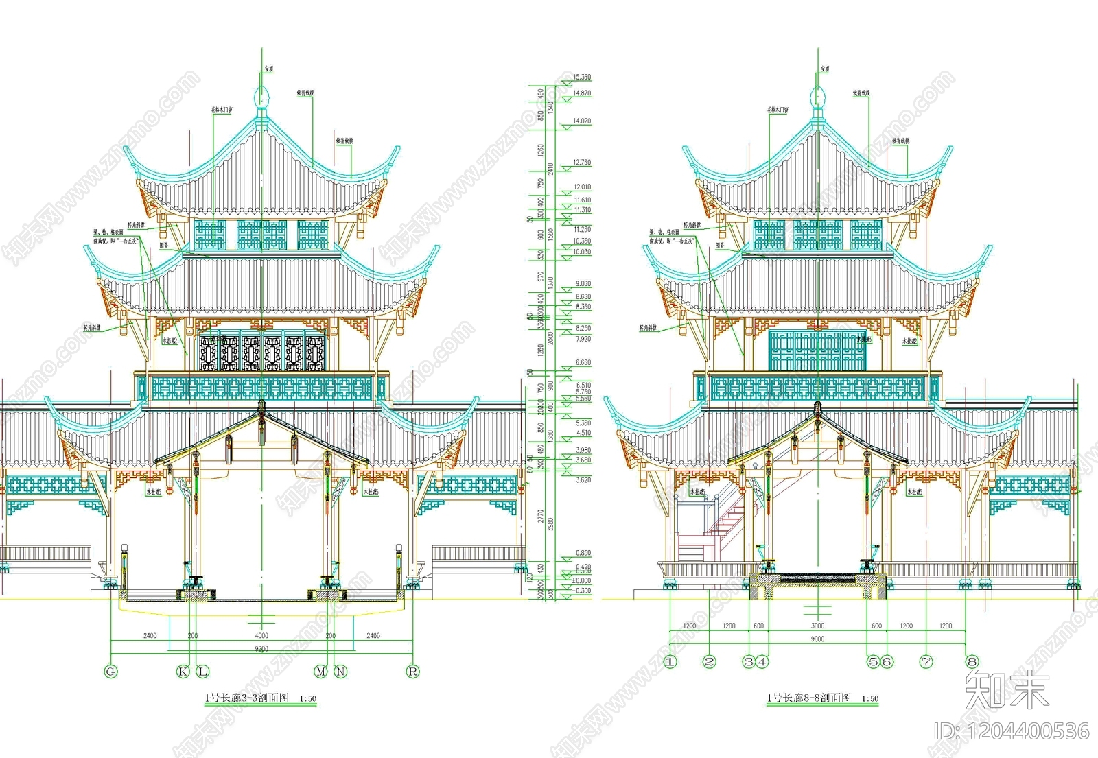 其他古建筑cad施工图下载【ID:1204400536】