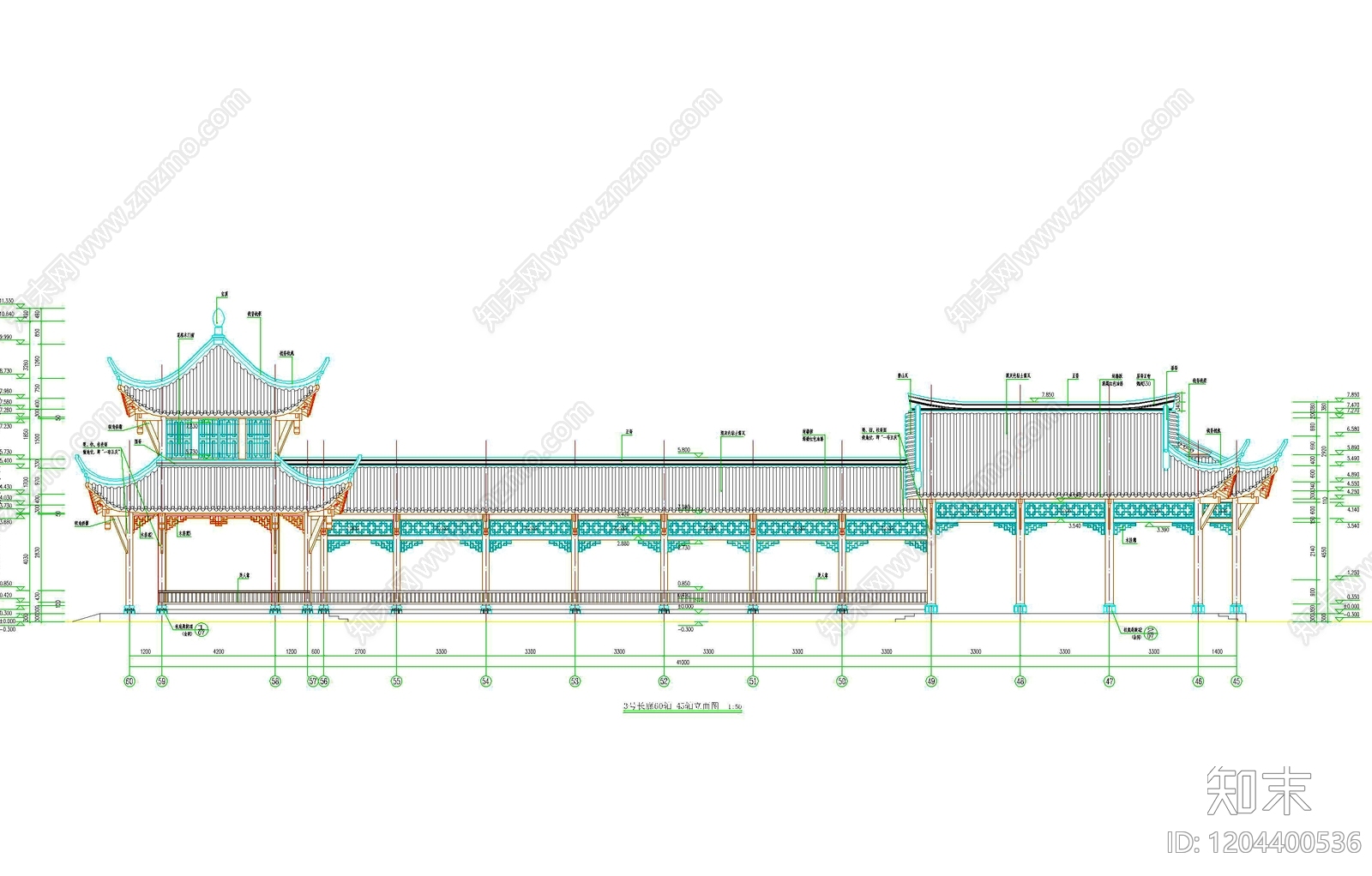 其他古建筑cad施工图下载【ID:1204400536】