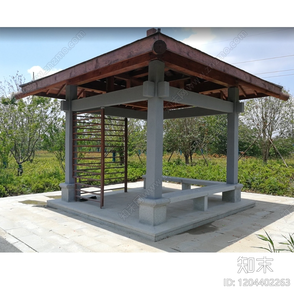 现代中式亭子图库施工图下载【ID:1204402263】