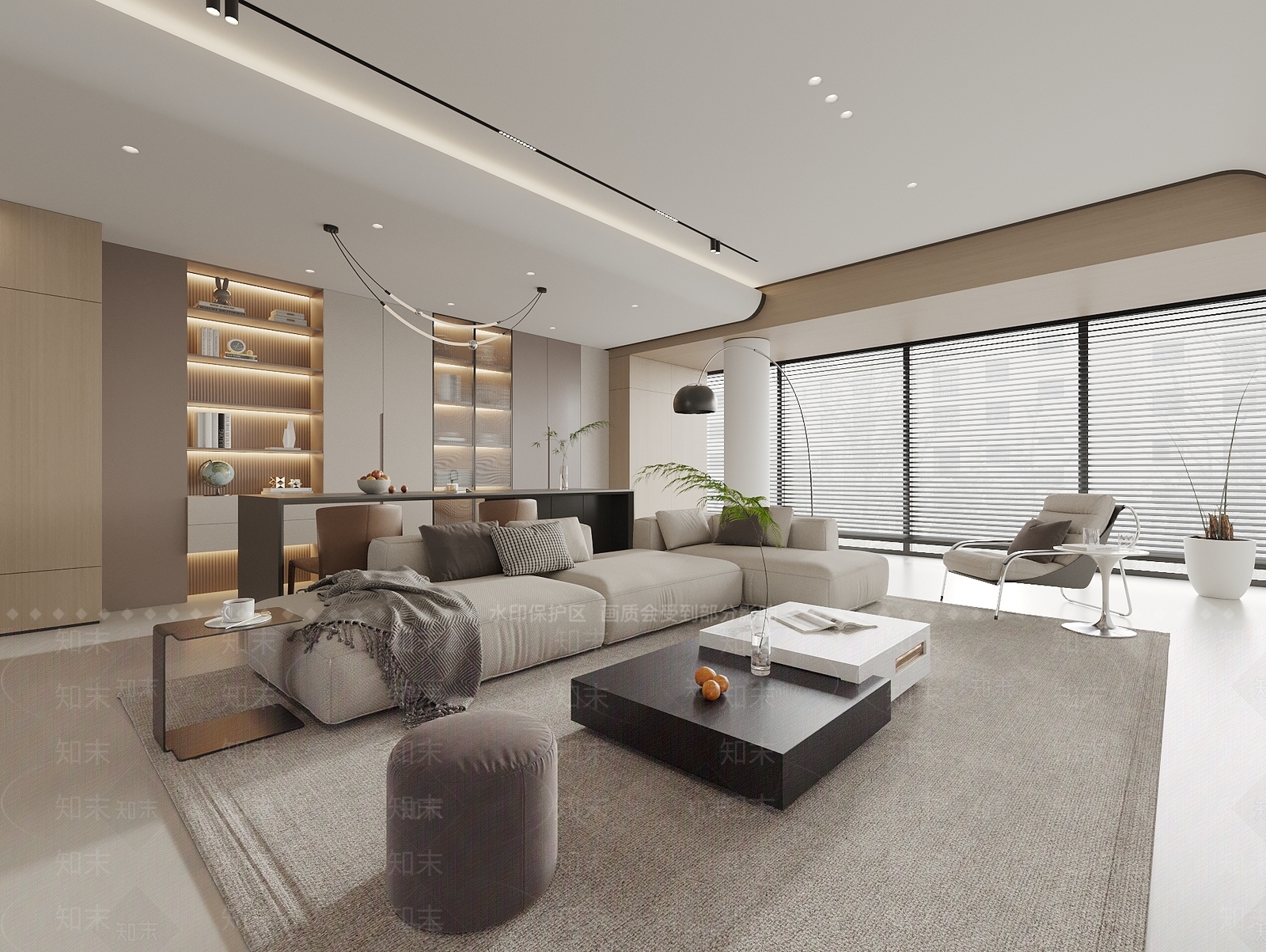 现代客餐厅3D模型下载【ID:1204403638】