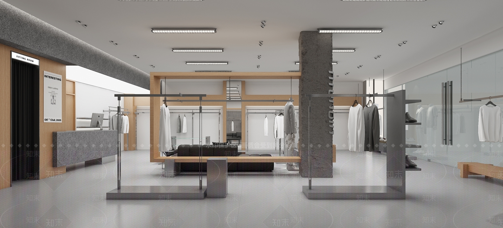 现代服装店3D模型下载【ID:1204405520】