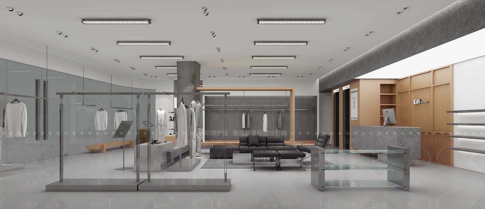 现代服装店3D模型下载【ID:1204405520】