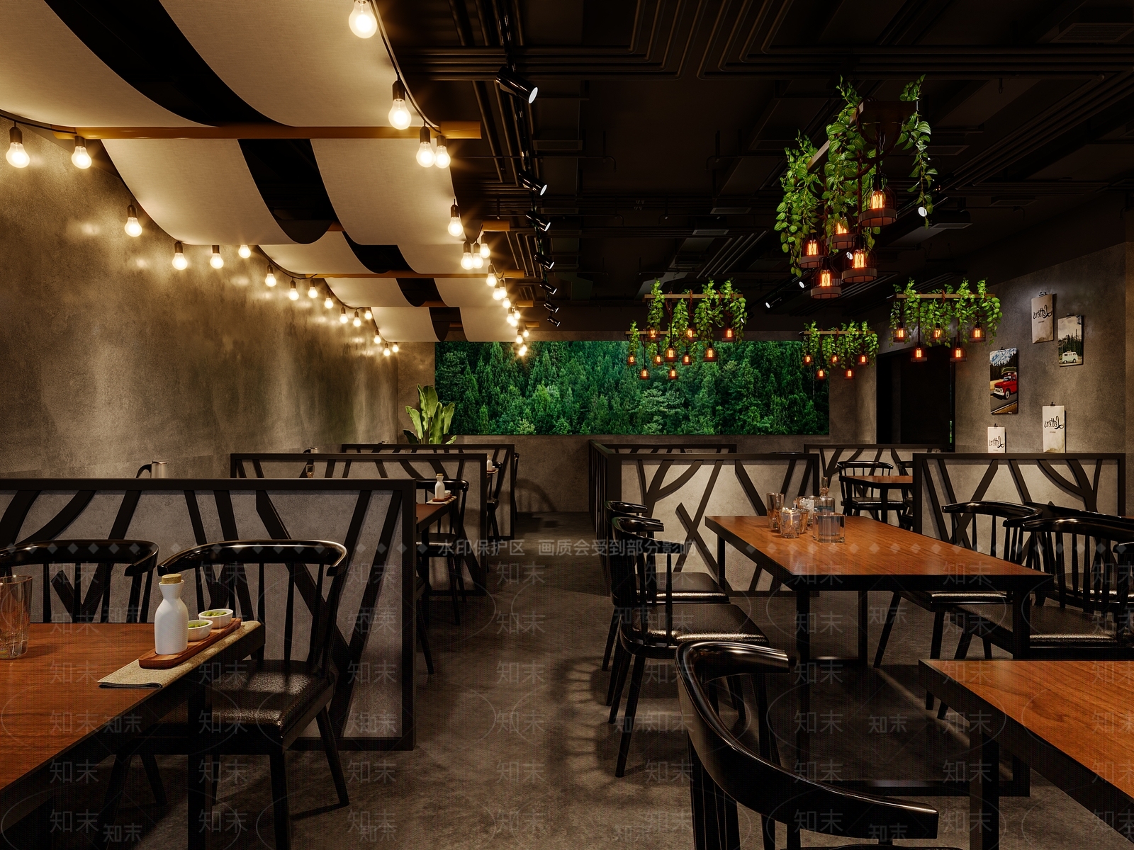 工业烧烤店3D模型下载【ID:1204405970】