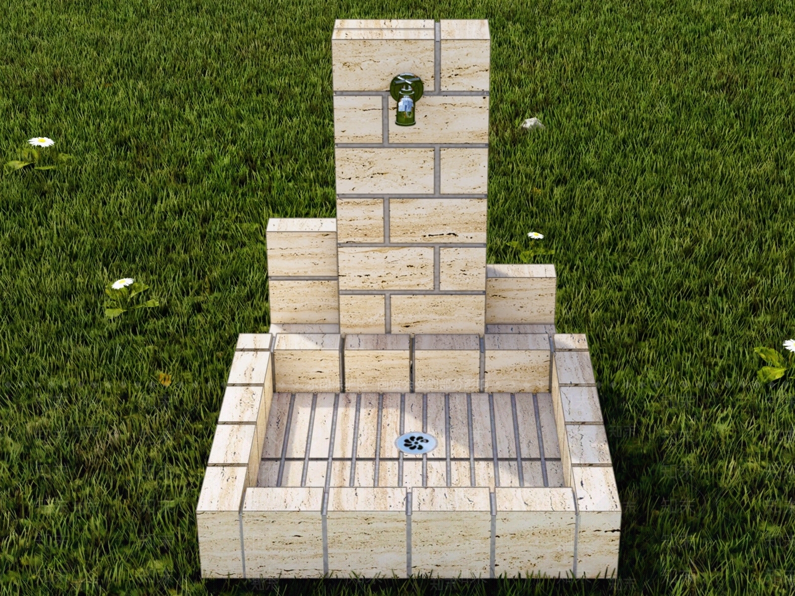 现代奶油水槽SU模型下载【ID:1204406415】