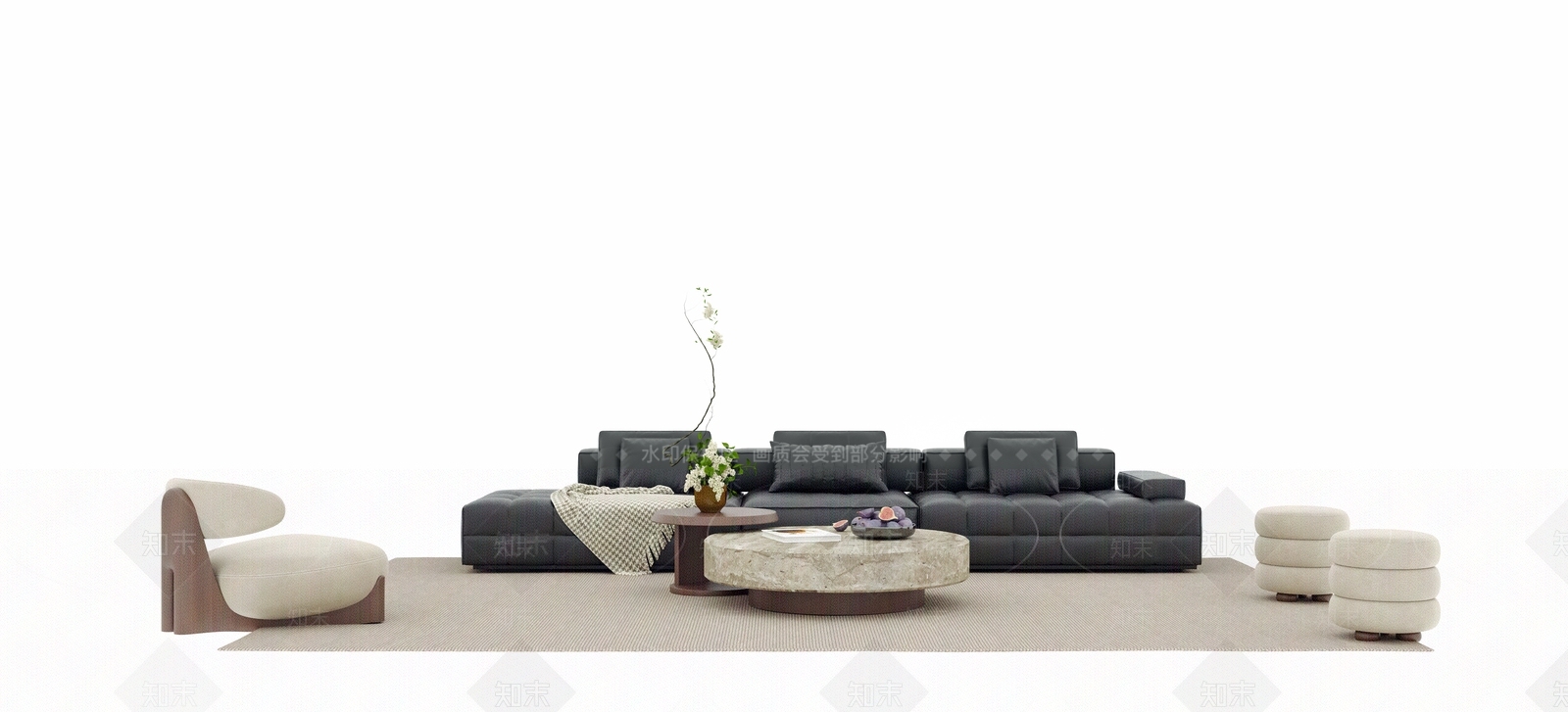 三人沙发3D模型下载【ID:1204406554】