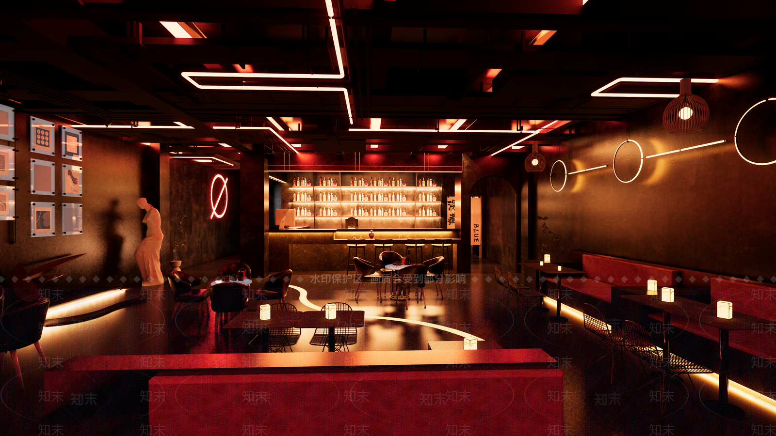 现代工业酒吧SU模型下载【ID:1204583251】