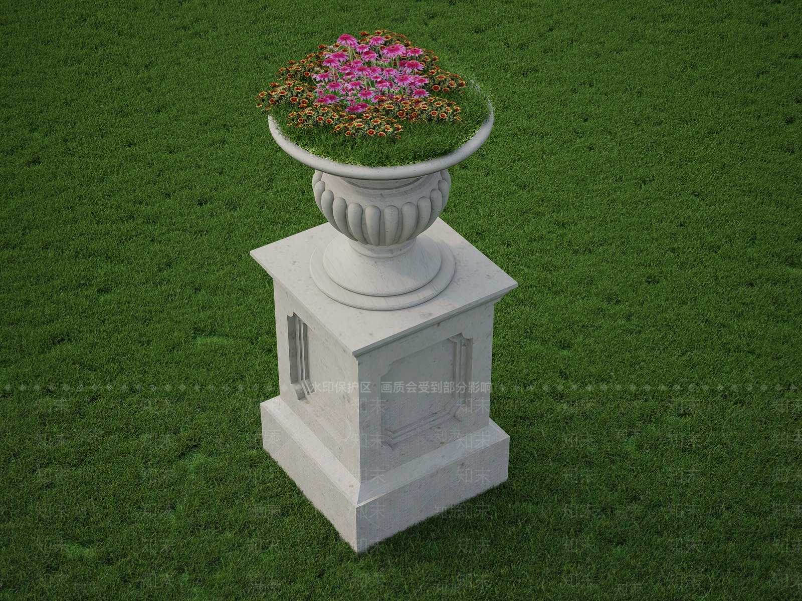 欧式北欧花钵花器SU模型下载【ID:1204407915】