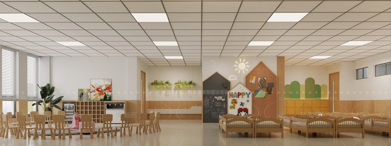 现代简约幼儿园3D模型下载【ID:1204408107】