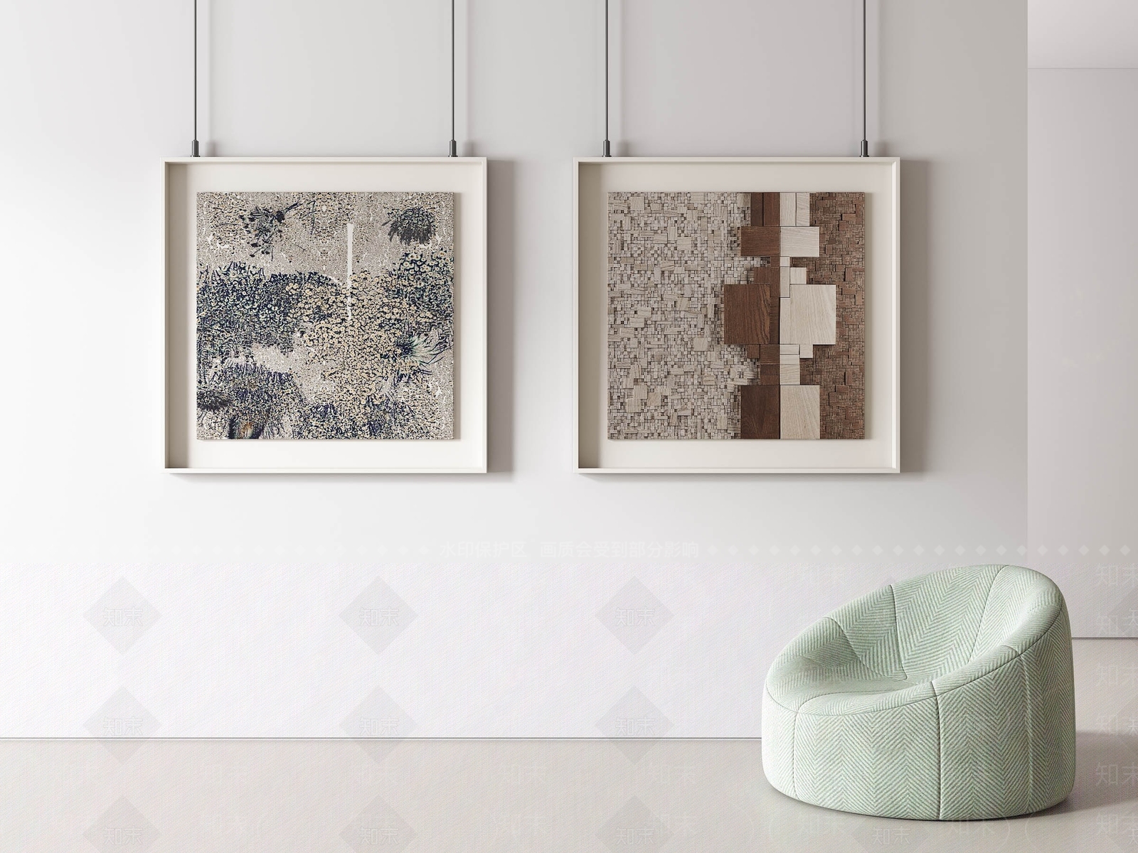 现代挂画3D模型下载【ID:1204410336】