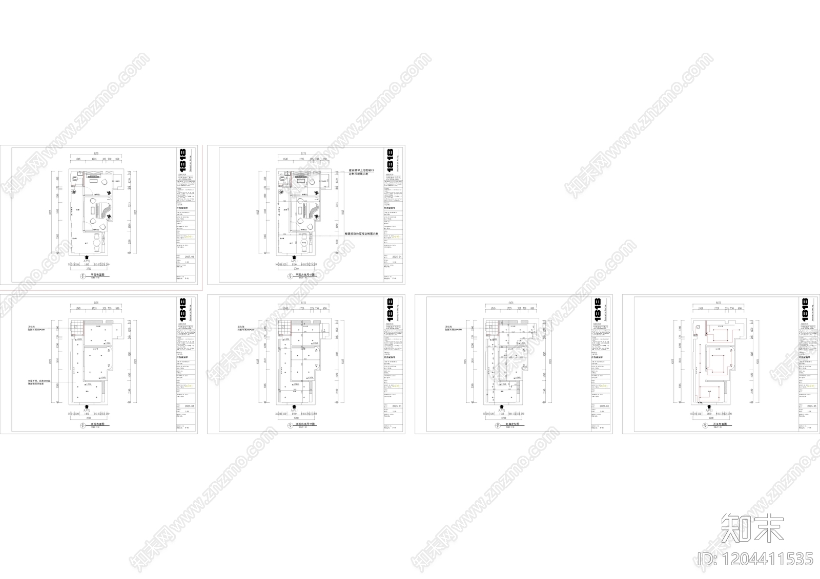 极简现代其他工装空间cad施工图下载【ID:1204411535】