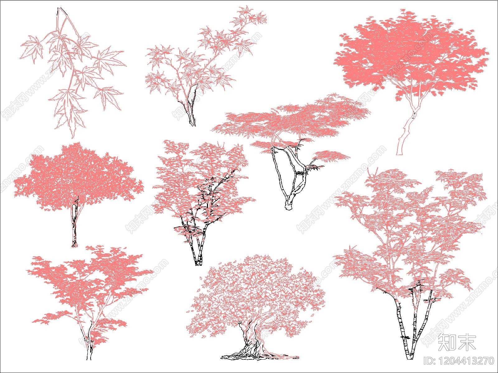 乔木种植施工图下载【ID:1204413270】
