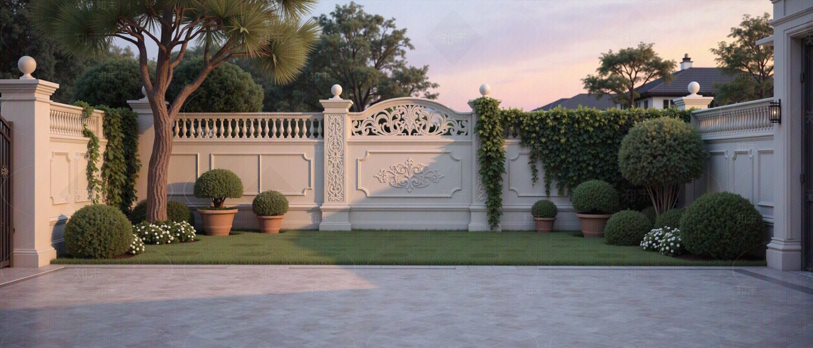 法式欧式花园贴图下载【ID:1204416430】