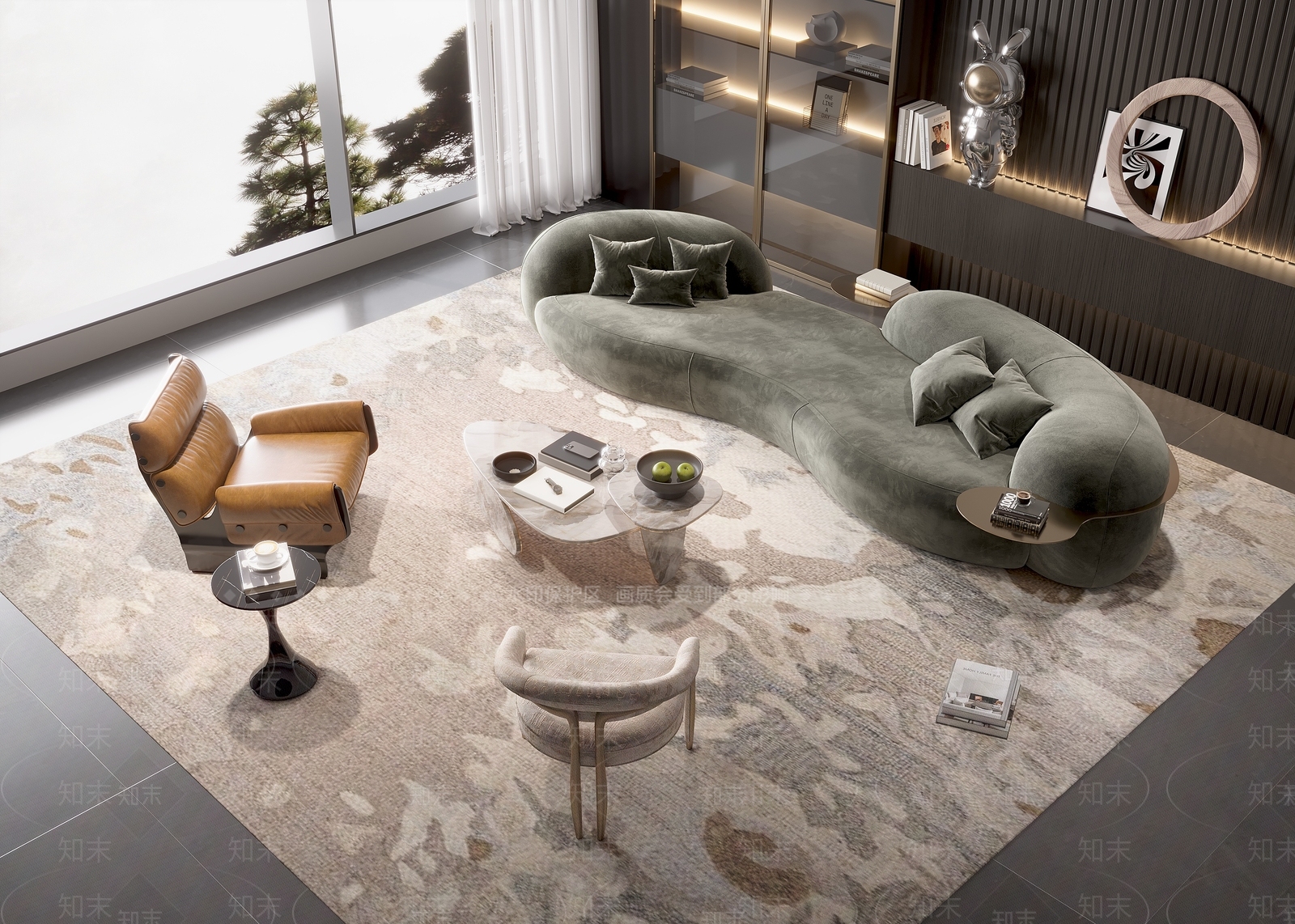 现代多人沙发3D模型下载【ID:1204418196】
