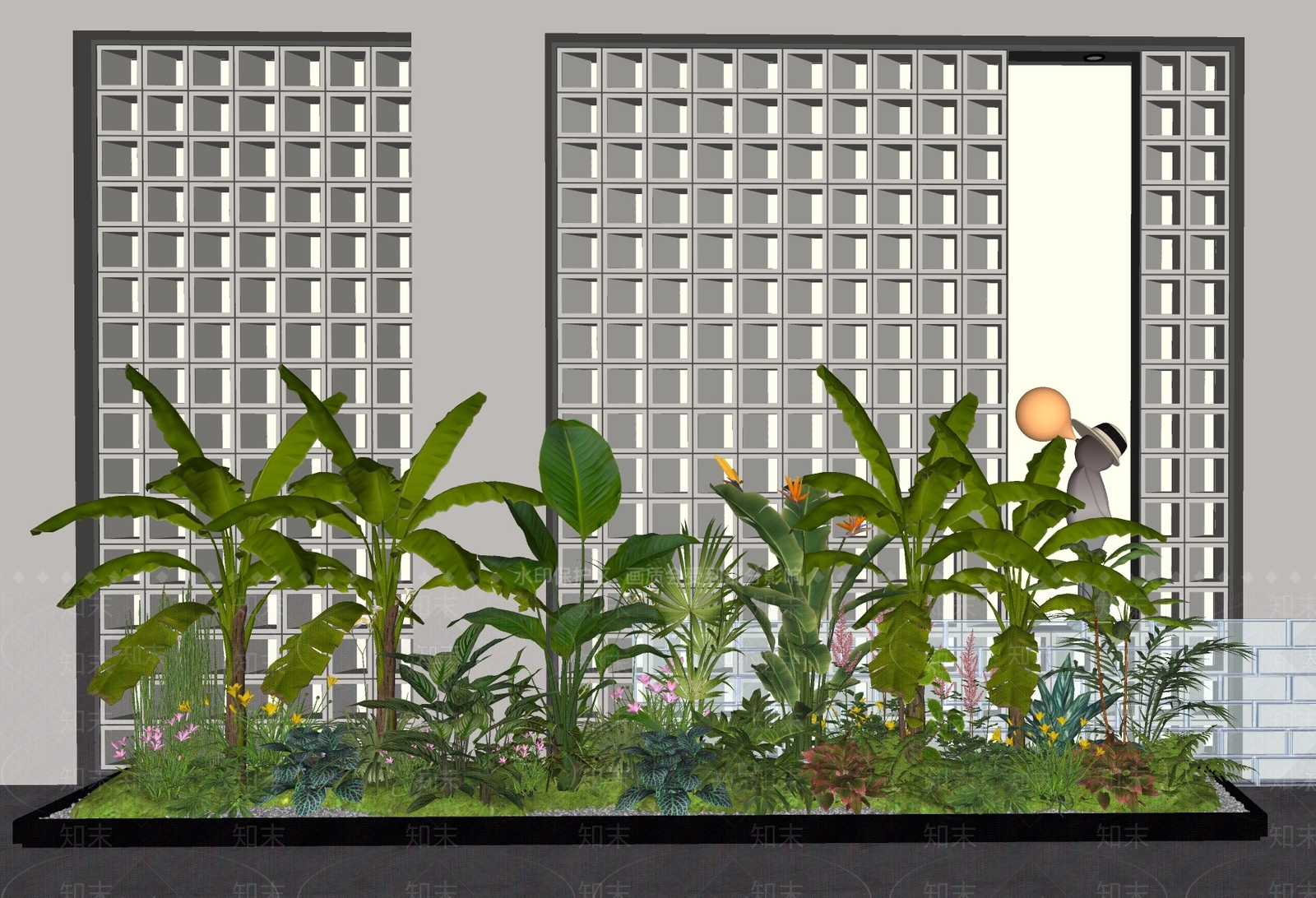 植物组合SU模型下载【ID:1204418229】