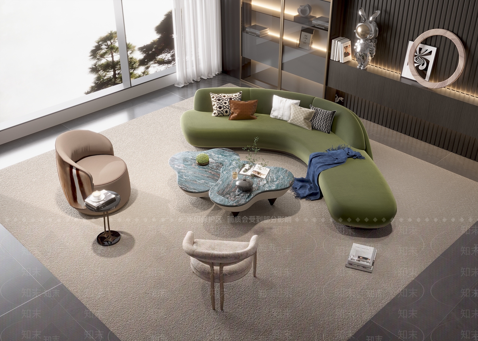 现代多人沙发3D模型下载【ID:1204419877】