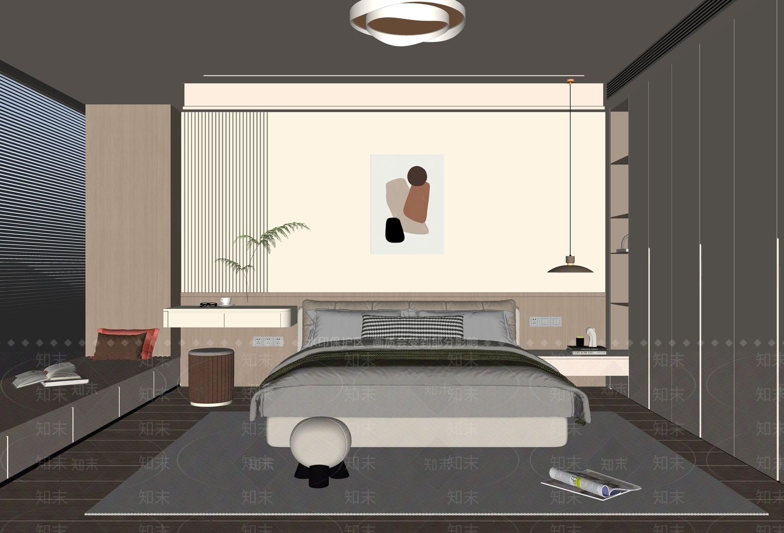 现代家居卧室SU模型下载【ID:1204420143】
