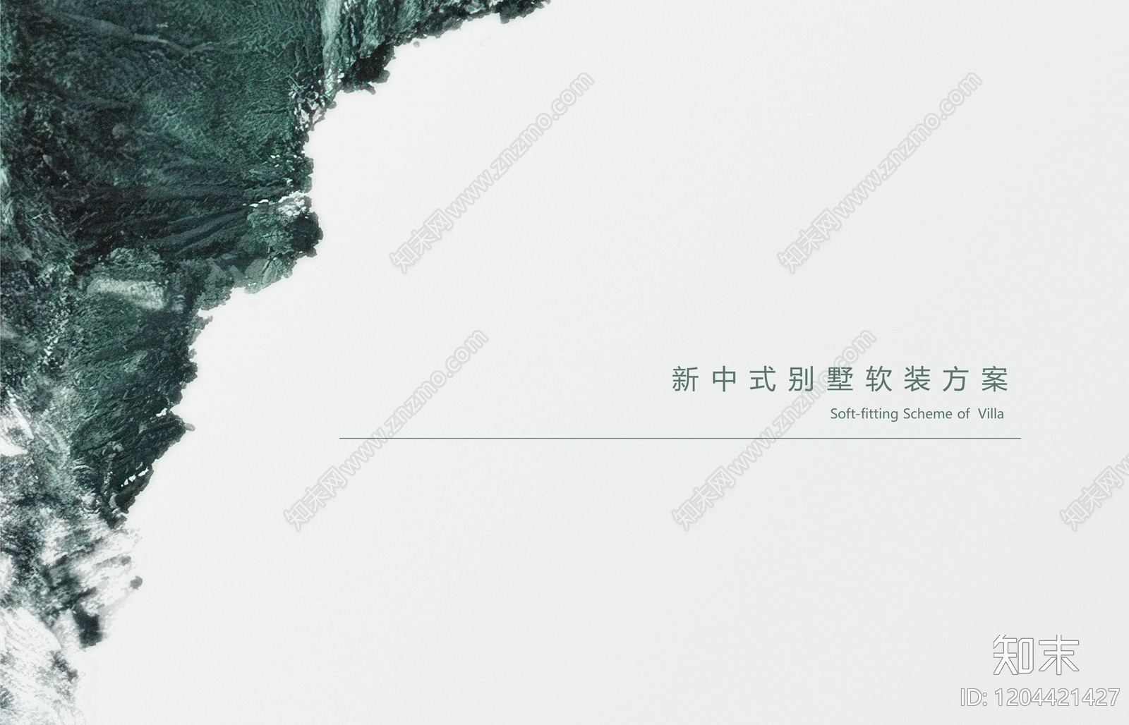 新中式中式别墅软装下载【ID:1204421427】