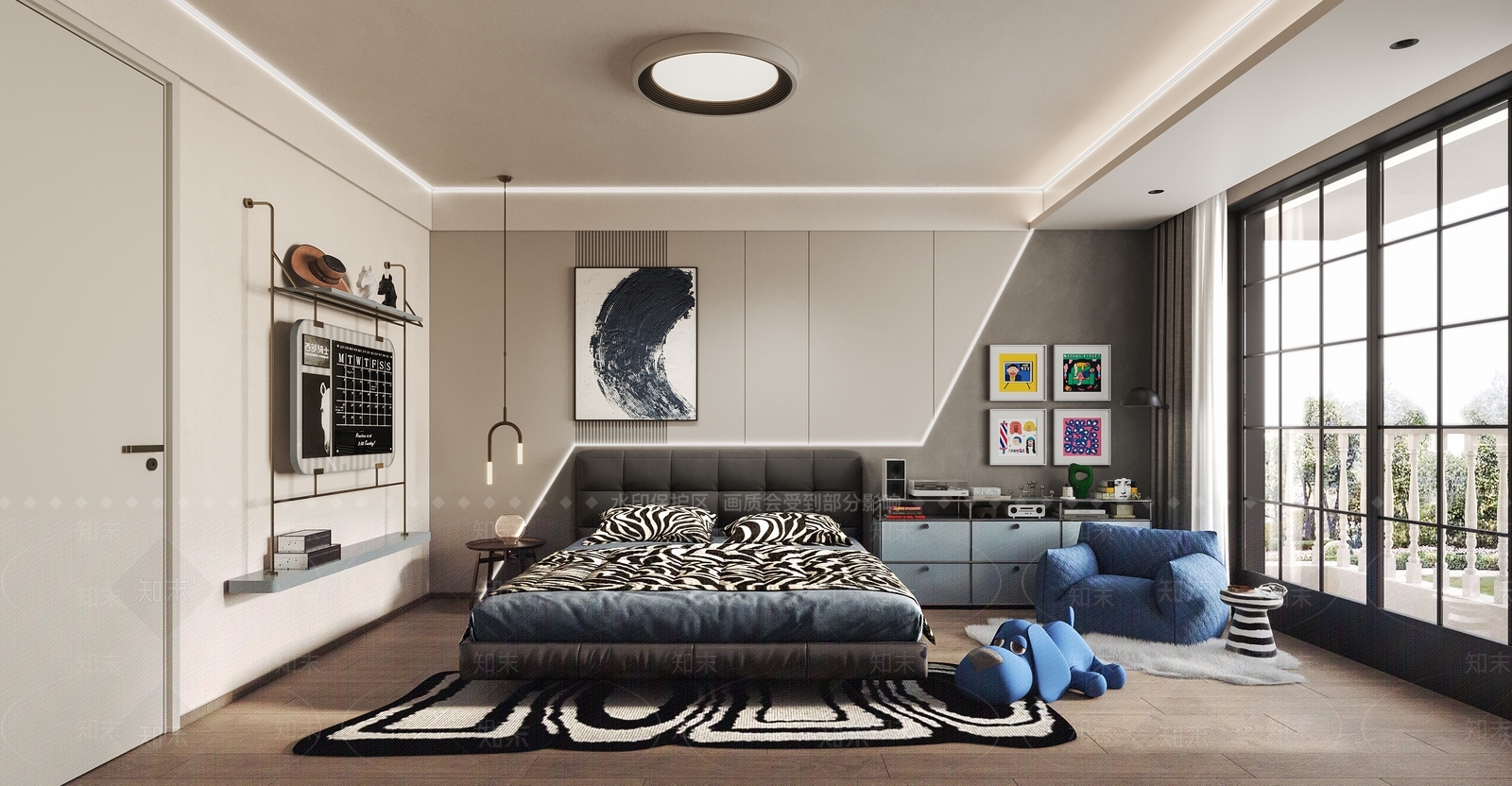 男孩房3D模型下载【ID:1204423662】