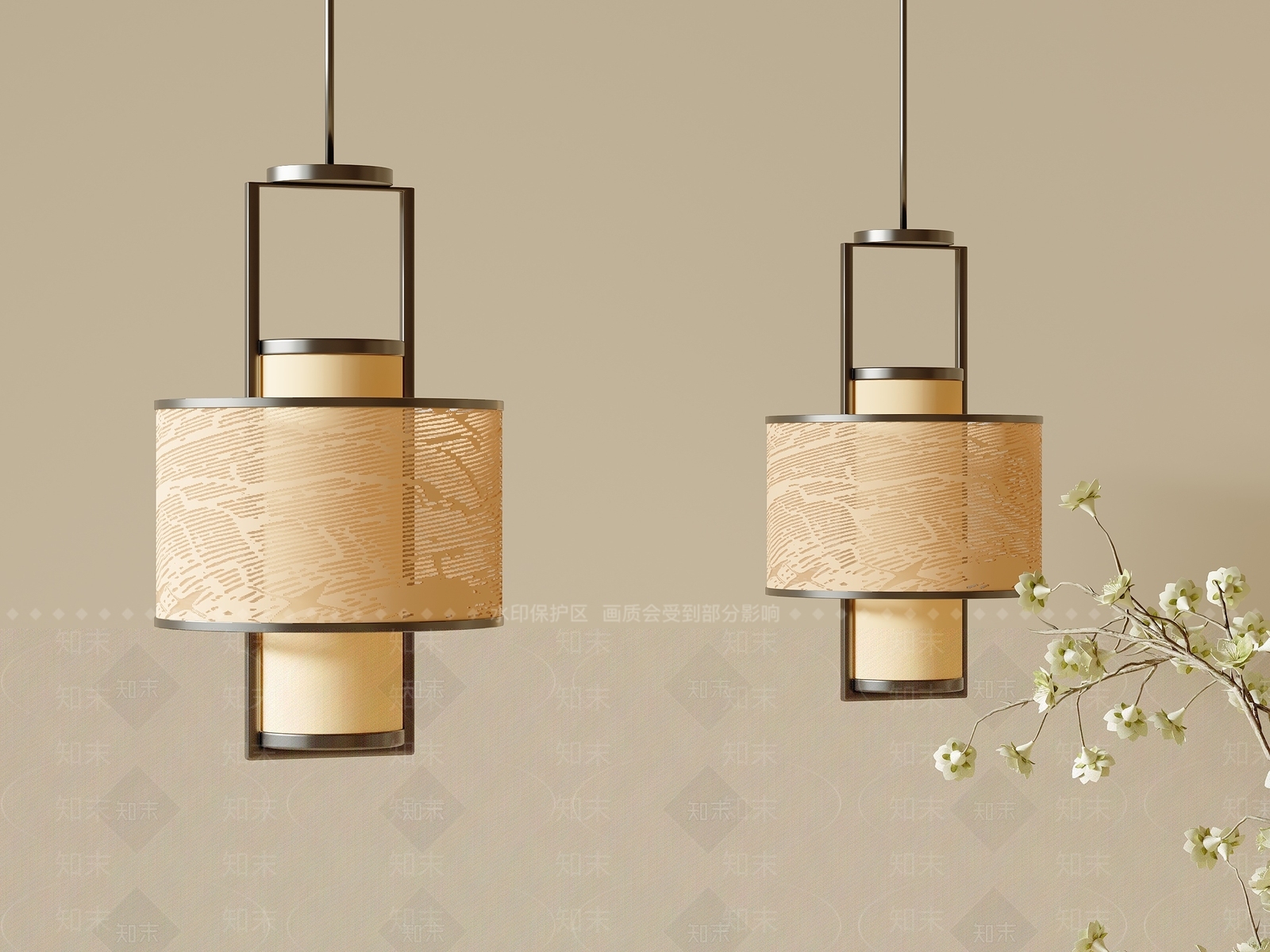 新中式吊灯3D模型下载【ID:1204424947】